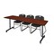 Kobe Rectangle Mobile table, 84" W, 29" H, Laminate Top, Cherry MKTRCC8424CH44BK - alternate 1